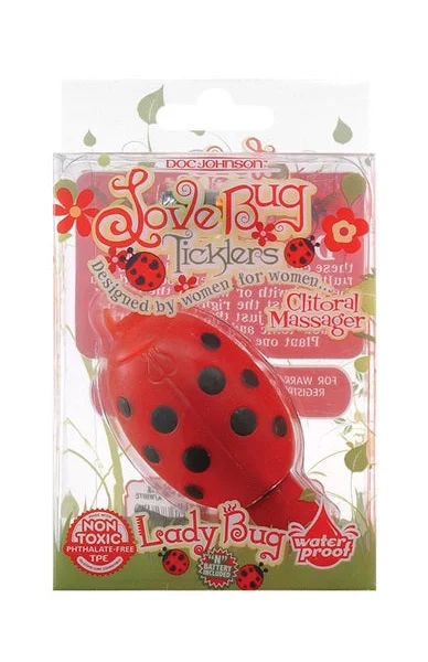 Love Bug Ticklers Lady Bug Waterproof Clitoral Massager Red