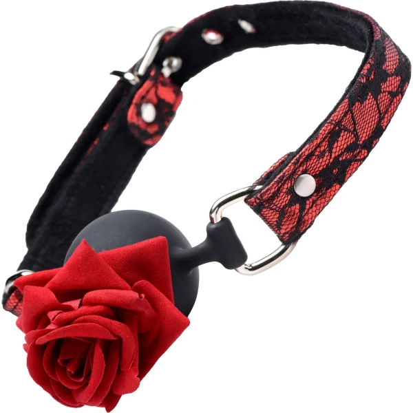 Master Series Full Bloom Silicone Rose Gag
