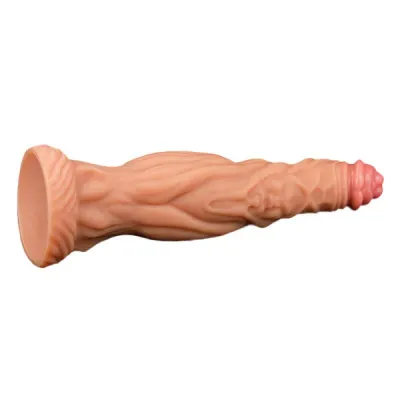Nature Cock 9 5 Inch Dual Layered Platinum Silicone Dildo