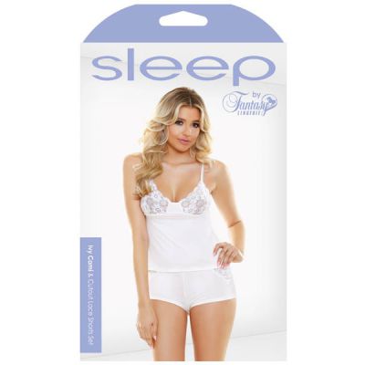 Cami Cutout Lace Shorts Set S M