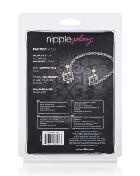 Nipple Play Padded Vises - Silver