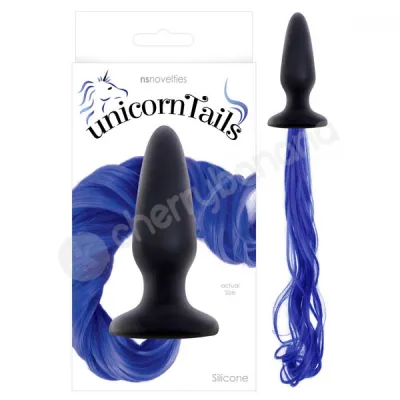 Unicorn Tails Black Blue Pony Tail Butt Plug