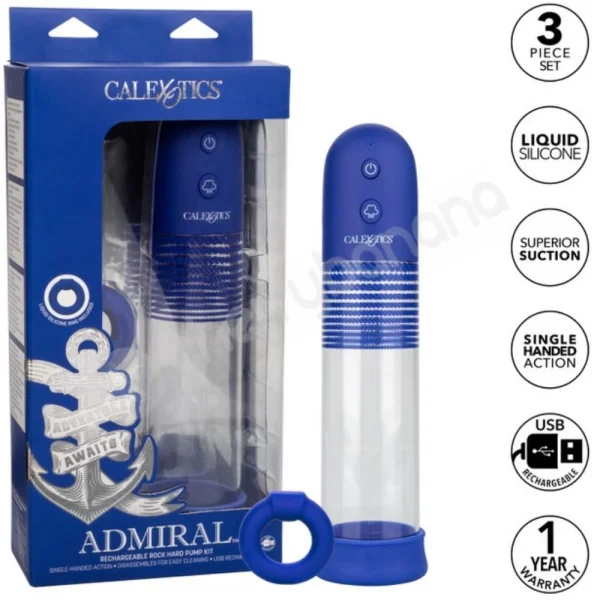 Admiral Rechargeable Automatic Rock Hard Penis Pump Kit