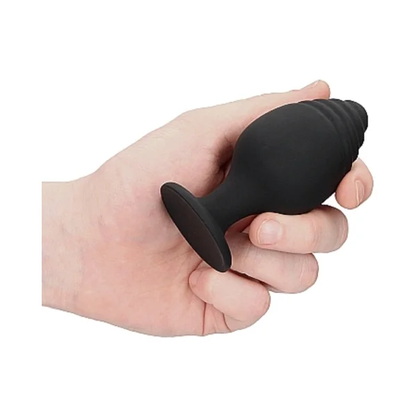 Ouch Rippled Butt Plug Set Black — image 4 of 17