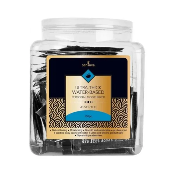 Sensuva Ultra Thick Water Based Tub Display Assorted Foil Lubes 100