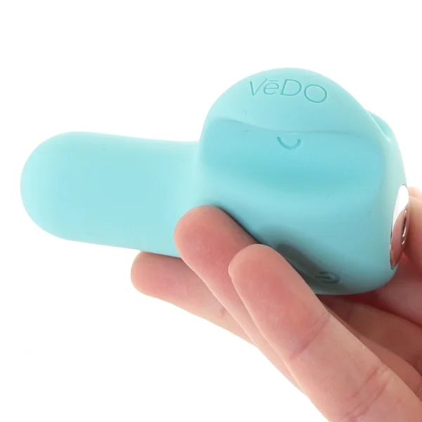 NEA Rechargeable Silicone Waterproof Vibrating Finger Bullet  by VeDO - Tease Me Turquoise