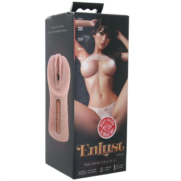 EnLust Ayumi Open Ended Vibrating Vagina Penis Masturbator By Blush - Vanilla