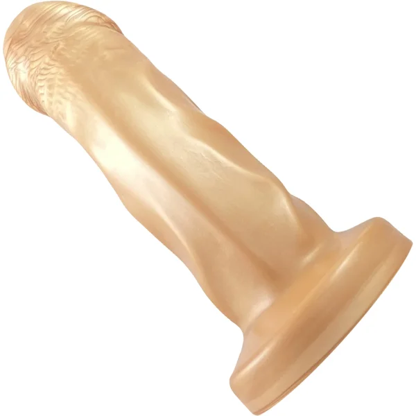 Splendid Dual-Density Silicone Dildo By Uberrime - Medium, Creme Brulee