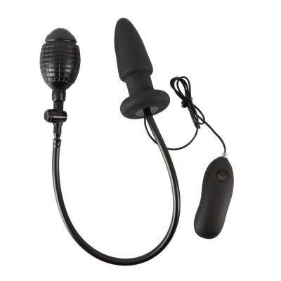 Inflatable And Vibrating Silicone Butt Plug None