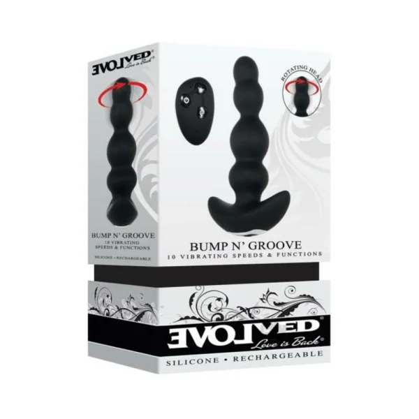 Evolved Bump N' Groove Beaded Anal Vibrator Black — image 2 of 2