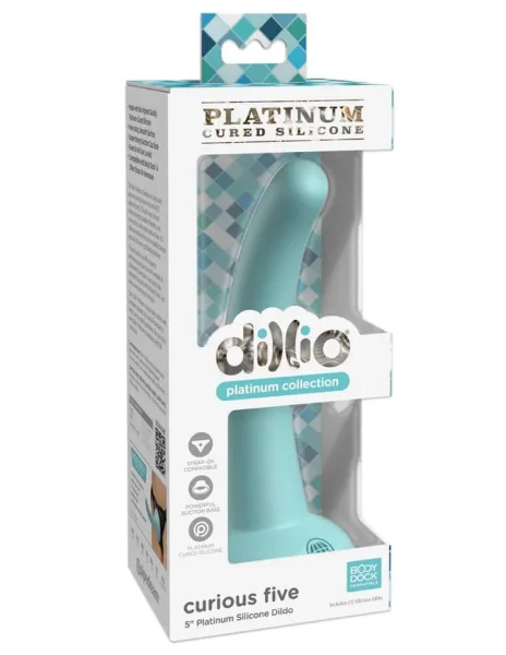 Dillio Platinum - Curious Five 5 Inch Dildo - Teal