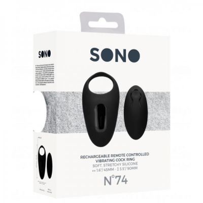Sono No 74 Remote Controlled Vibrating Cock Ring Black