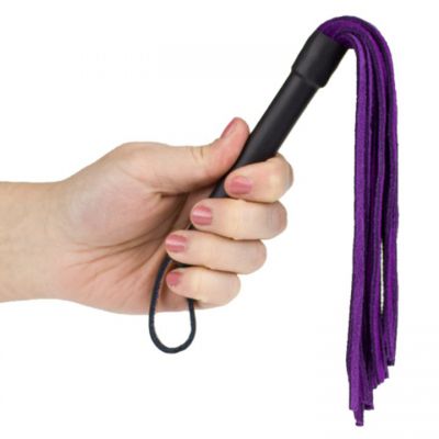 Bondara Purple Suede Fantasy Flogger Whip 14 Inch