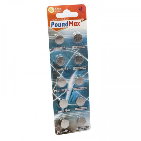 AG13 LR44 Button Cell Batteries Strip of 10