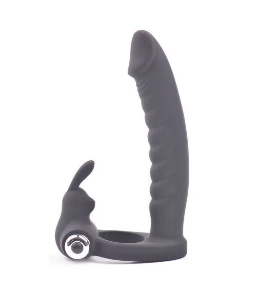 Fun Bunny Teaser Vibrating Rabbit Cock Ring Black