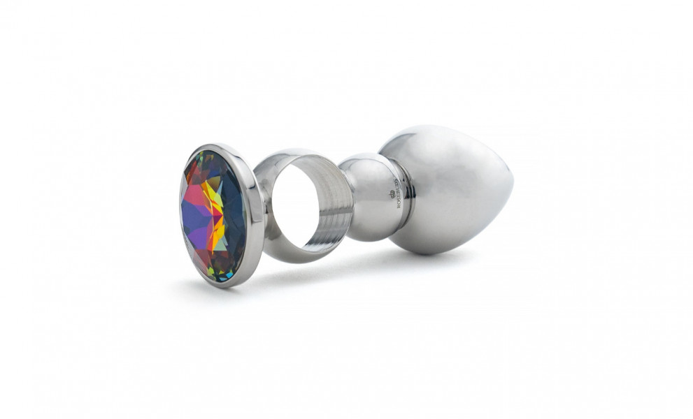 Rosebuds Love Ring Stainless Jeweled Anal Plug