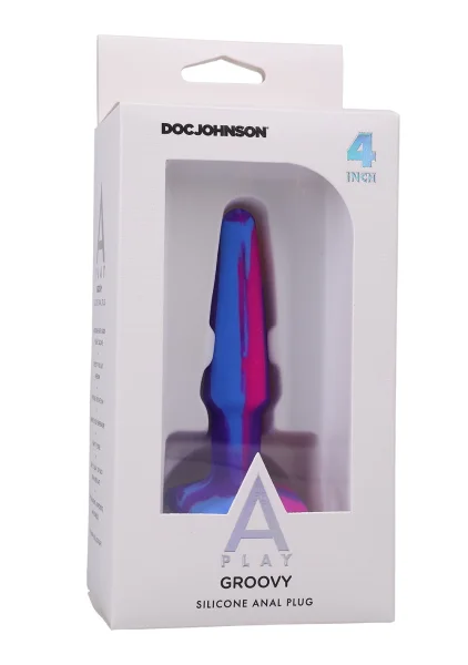A-Play Groovy Silicone 4" Anal Plug By Doc Johnson - Sunrise