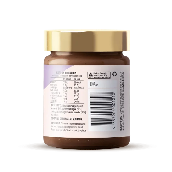 Beauty Food Choc Chic Nut Butter with Collagen