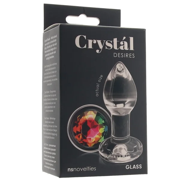 Crystal Desires Rainbow Gem Glass Plug