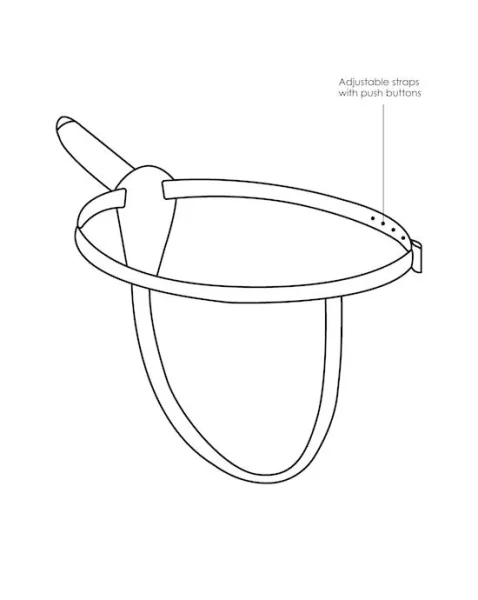 Vibrating Silicone Strap-on - Adjustable  - Black - O/s