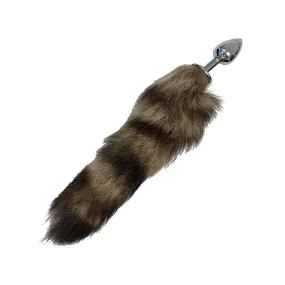 Striped Butt Plug Tail Brown