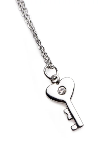 Chained Locking Bracelet and Key Necklace