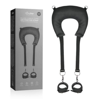 EasyToys Fetish Collection Pillow Leg Position Strap Black Cushioned Restraint