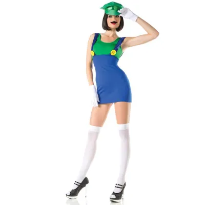 3 Piece Sexy Miss Lingui Costume 1x 2x Multi 1x 2x