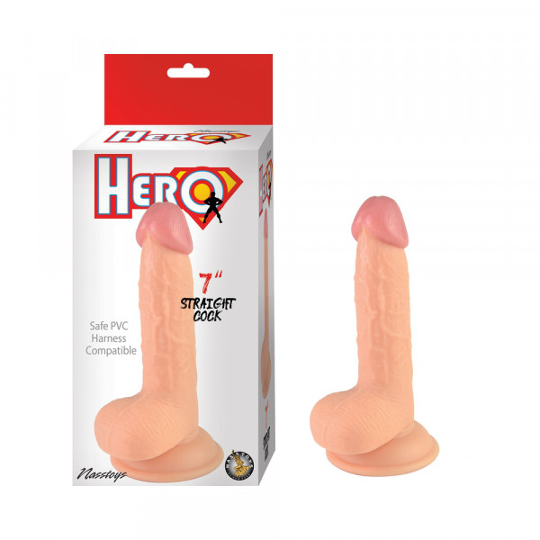 Hero 7-in Straight Cock Dong