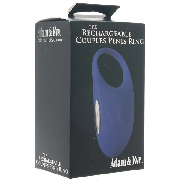 Adam & Eve Rechargeable Couples Penis Ring - Blue