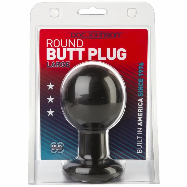 Round Butt Plug - Large - Black — image 15 of 15