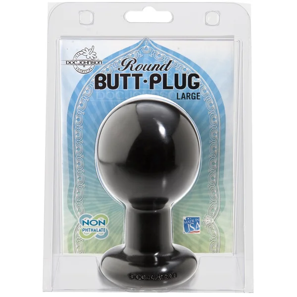 Round Butt Plug - Large - Black — image 13 of 15
