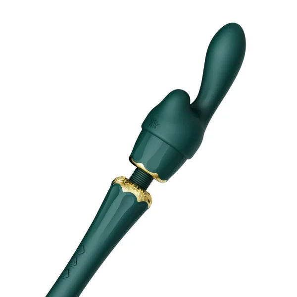 Kyro Vibrating Wand Massager in Turquoise Green by Zalo