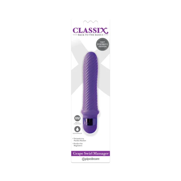 Classix Grape Swirl Massager Purple Vibrator — image 11 of 11