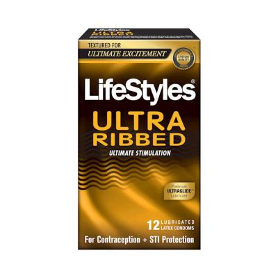 Lifestyles Ultra Ribbed Condoms 12 Pack 12