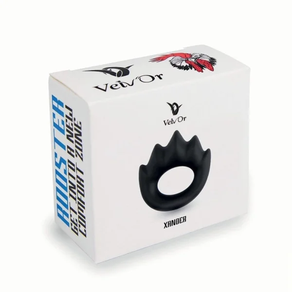 Velv'Or Rooster Xander Spiky Soft Silicone Cock Ring — image 7 of 11