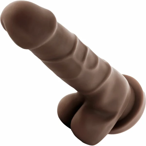Dr. Skin Basic 7 Inch Realistic Dildo With Balls & Suction Cup by Blush - Chocolate