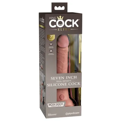 Pipedream Products King Cock Elite 7 Silicone Cock Light