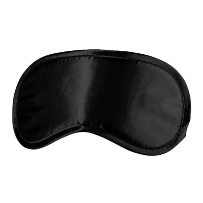 Ouch Black White Satin Eye Mask