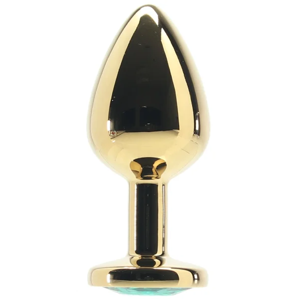 Ouch! Green Round Gem Gold Plug
