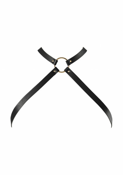 Cross Chest Harness - Black - Kinky BDSM Toys