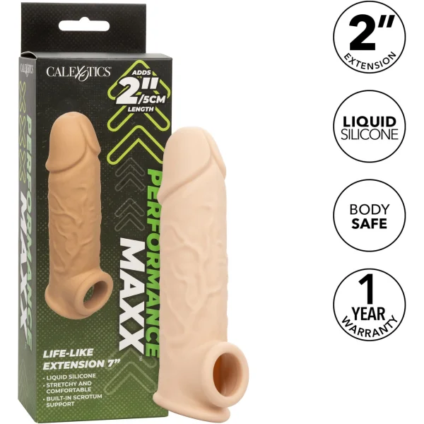 Performance Maxx Life-Like 7" Penis Extension By CalExotics - Vanilla