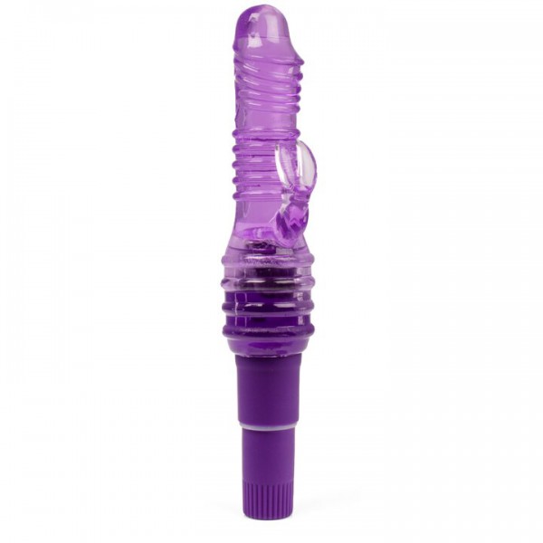 Bondara Purple Pocket Rocket Ribbed Mini Rabbit Vibrator