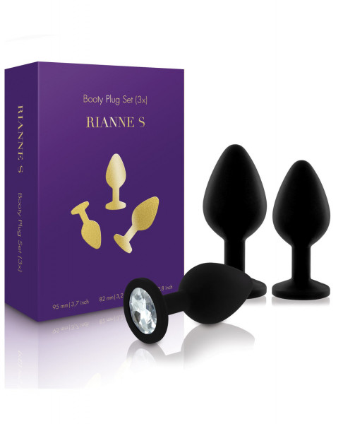 Rianne S. Booty Plug Set 3x - Black