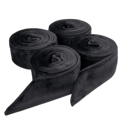 Bondara Curtain Call Black Velvet Wrist And Ankle Restraints
