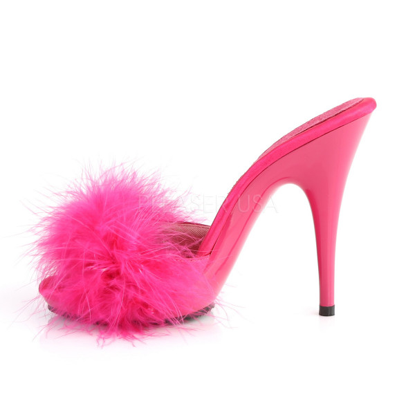 5 inches Heel, 3/8 inches PF Marabou Slide Sandal — image 15 of 16