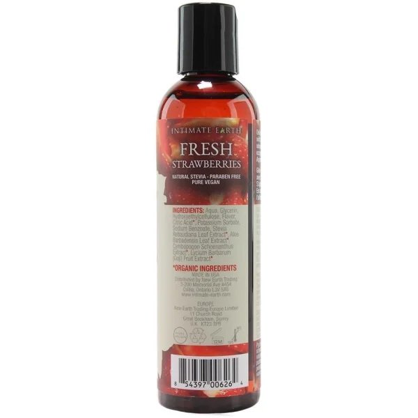 Intimate Earth Glide Strawberry Flavored Water-Based Lube | 2oz