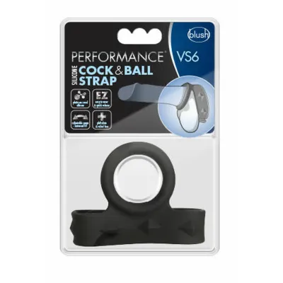 Blush Performance Black VS6 Silicone Cock Ball Strap
