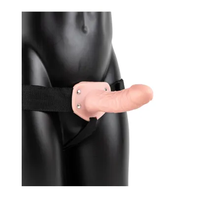 Hollow Strap on Without Balls 6 Inch Flesh
