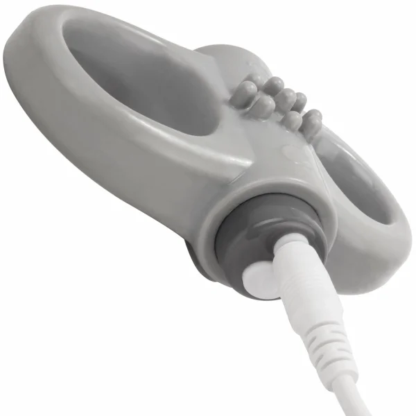 Charged Yoga Rechargeable Vibrating Cock Ring By Screaming O - Grey